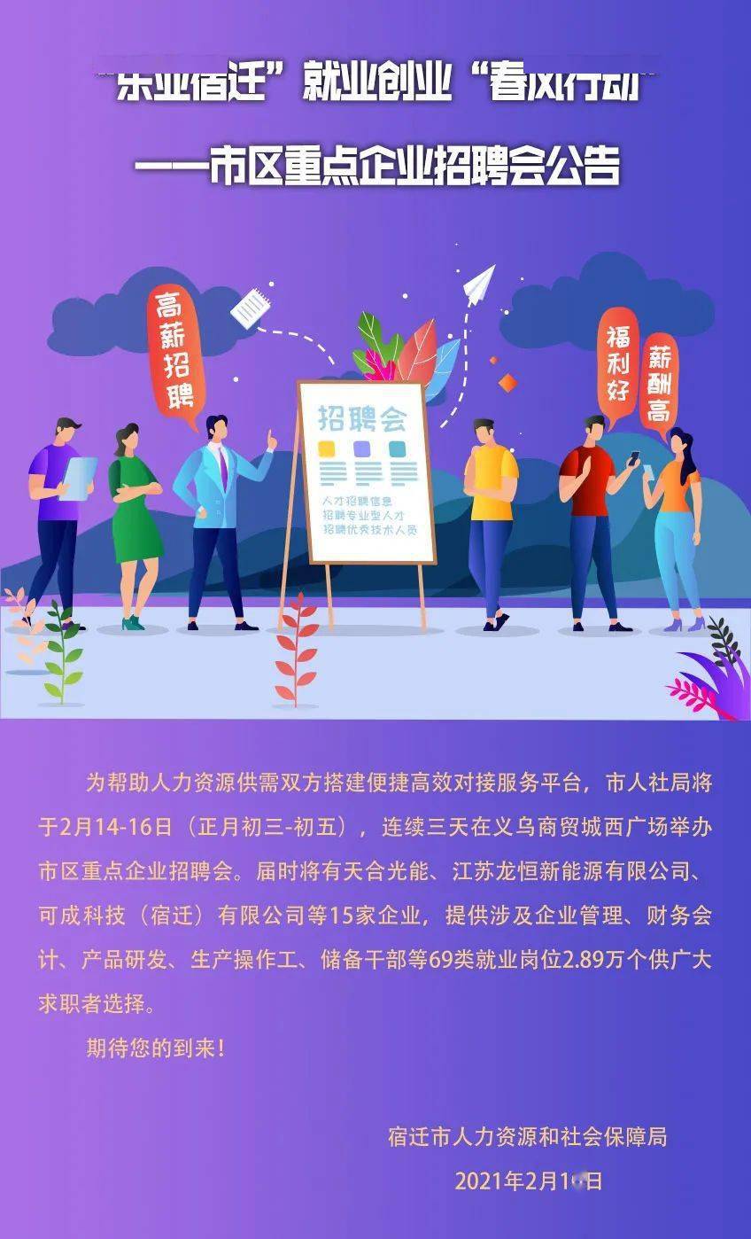 宿迁招聘网最新招聘信息全面更新